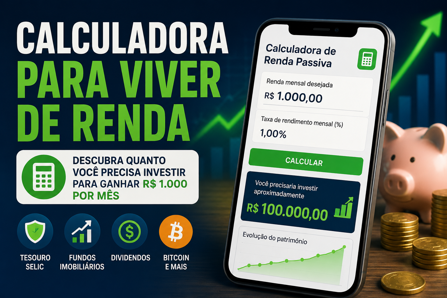Calculadora como Viver de Renda