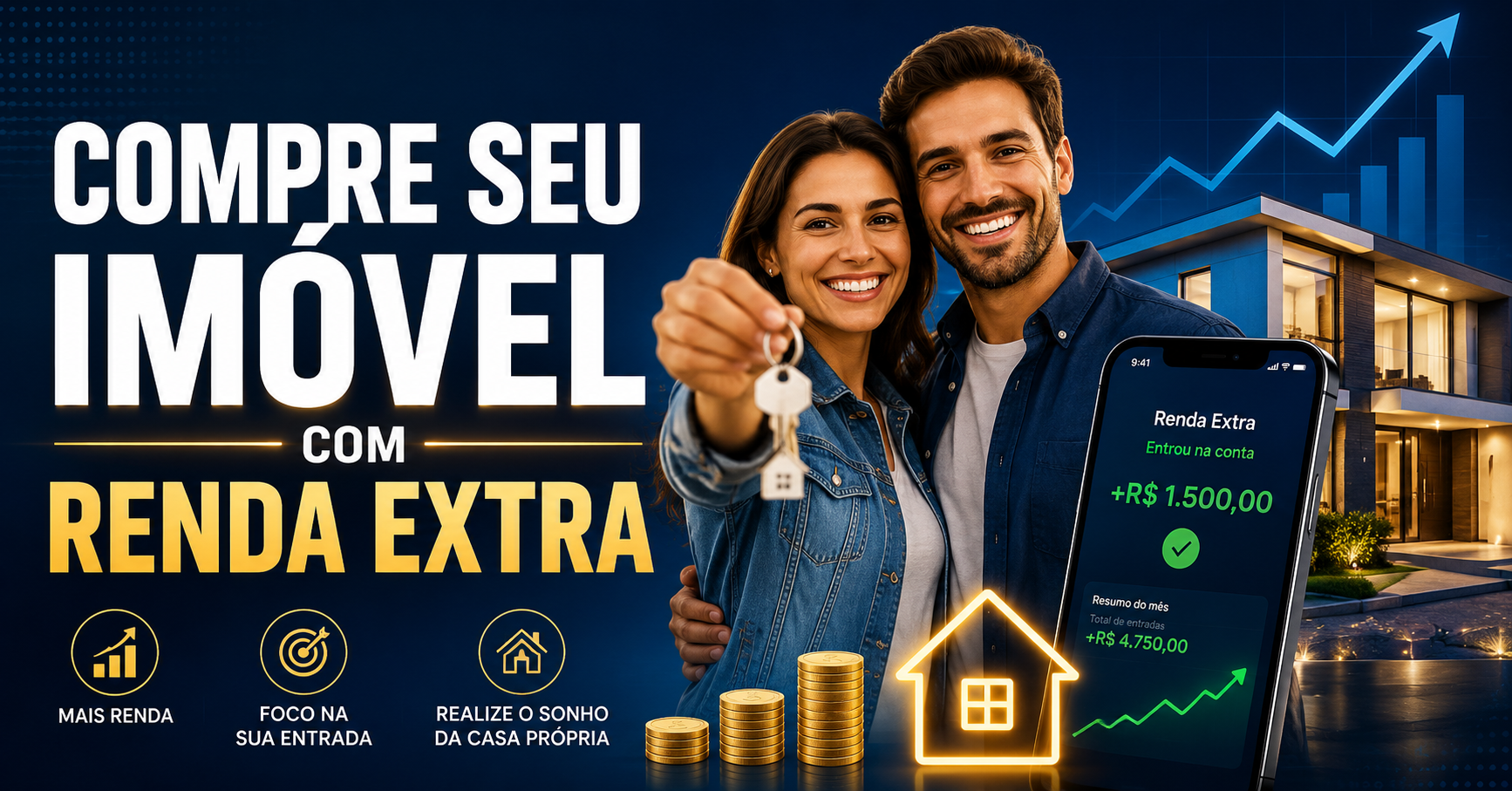 Como juntar dinheiro com renda extra para comprar um imóvel