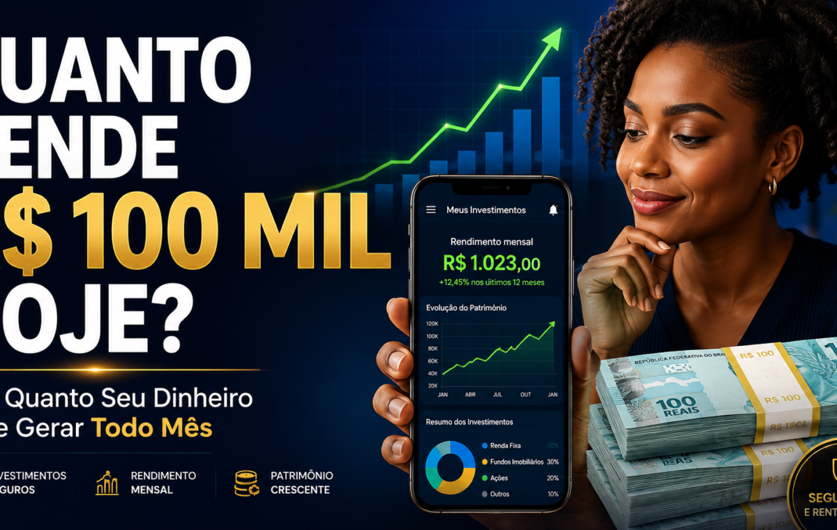 Quanto rende R$ 100 mil por mês